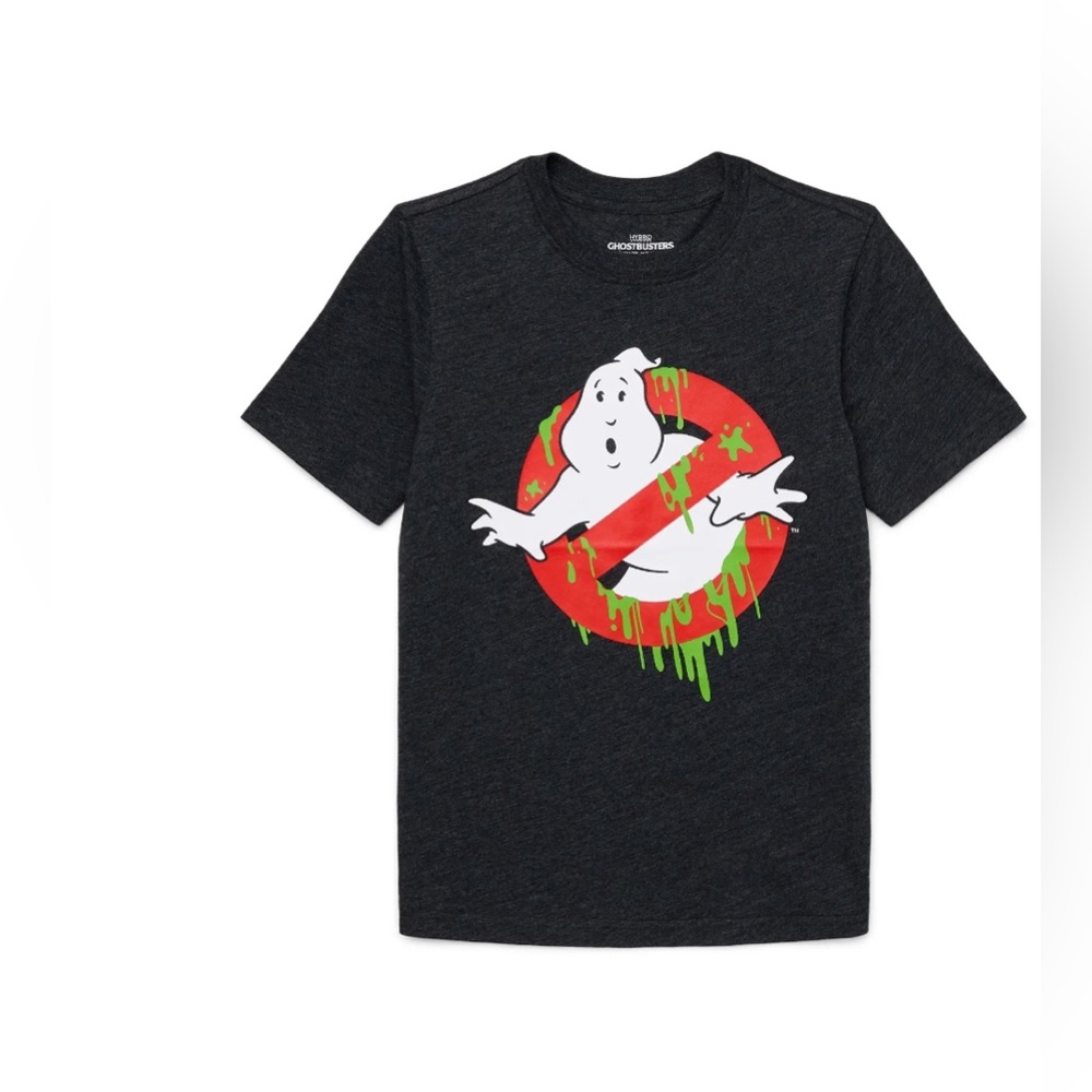 Ghostbuster Slimey Logo Little and Big Boys Graphic Tee with Short Sleeve